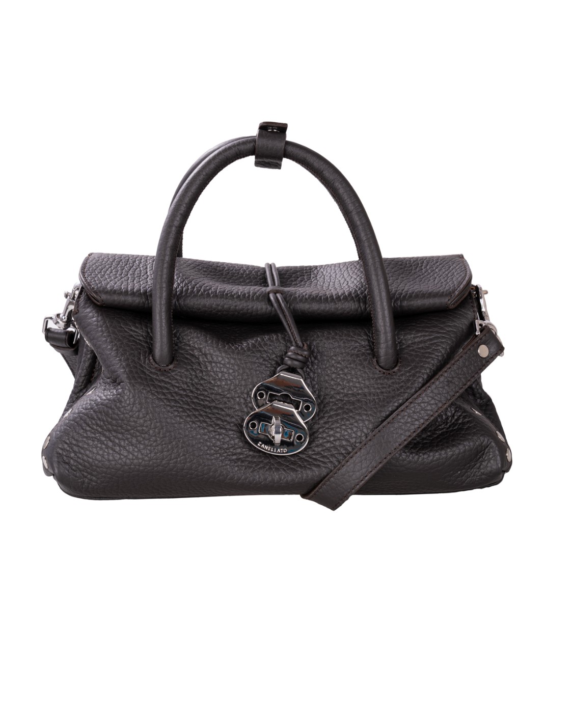 shop ZANELLATO  Borsa: Zanellato borsa "Dotta" small in pelle martellata.
Chiusura roll-top magnetica e nastrini tubolari con fibbia twist-lock.
Tracolla regolabile e removibile.
Tasca interna.
Dimensioni: Larghezza 32 cm, altezza 17 cm, profondità 15,5 cm, luce del manico 16 cm.
Composizione: 100% pelle di vitello.
Made in Italy.. 068750 S 1120000-Z0230 number 5618732